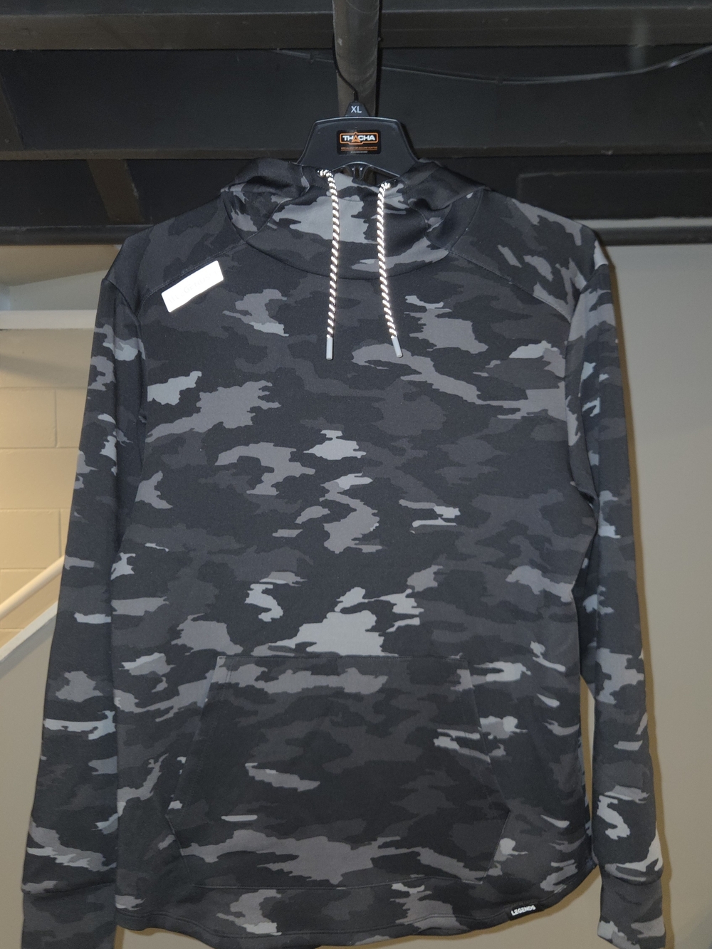 Legends Men's Black & Gray Camo Hooded Pull Over